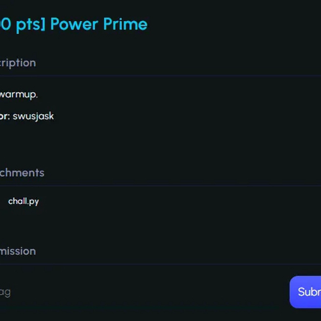 Cryptography CTF - Power Prime